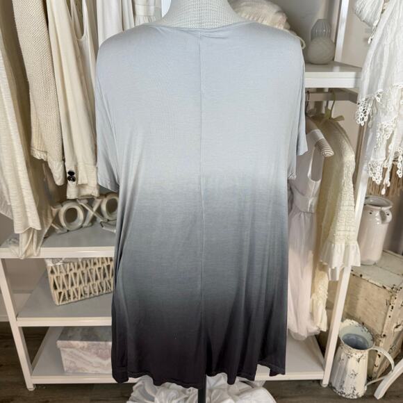 The Beatles size 2X gray, dark gray shark bite hem classic v neck tee soft 4145 - Picture 4 of 8